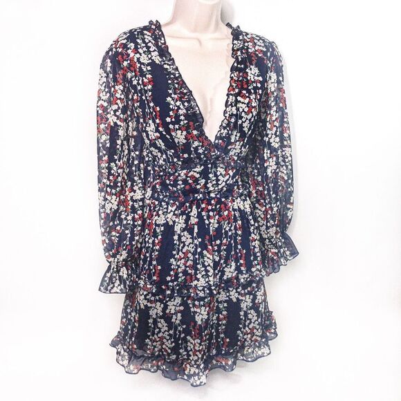 NWOT Ditsy Floral Backless Minidress Sz M - Picture 2 of 10